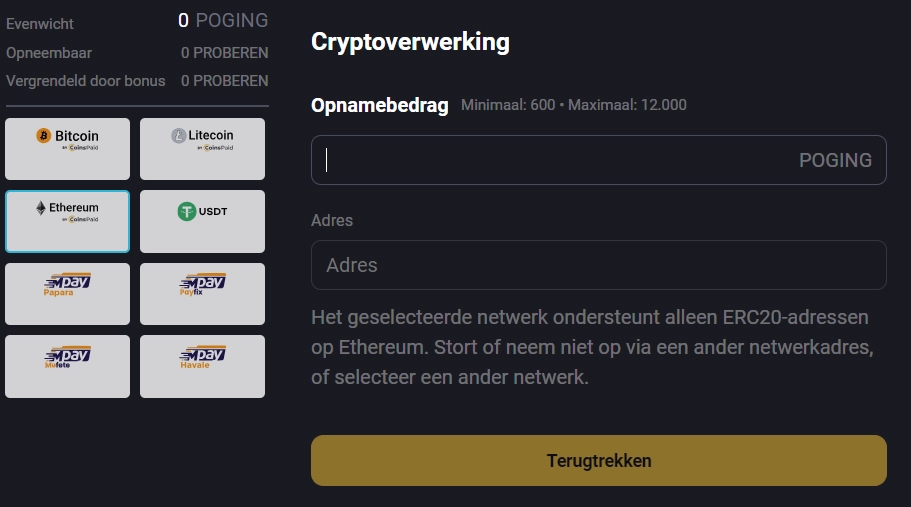 amonbet uitbetaling